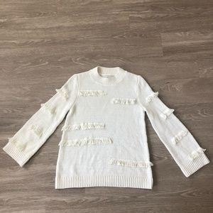 LOFT Eyelash Fringe Knit Sweater